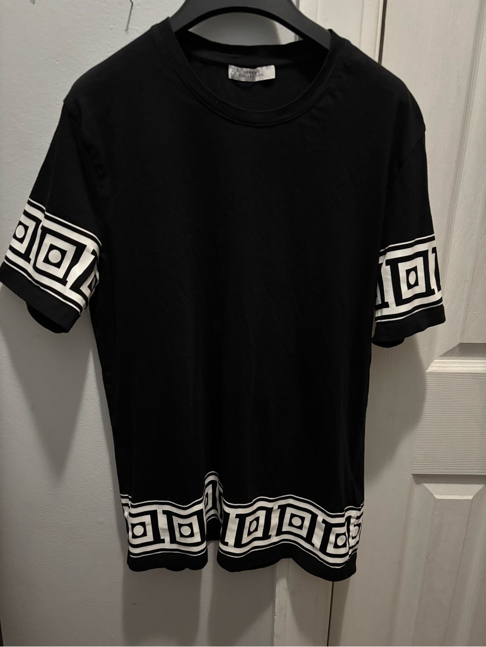 Versace Black and White Logo Tee